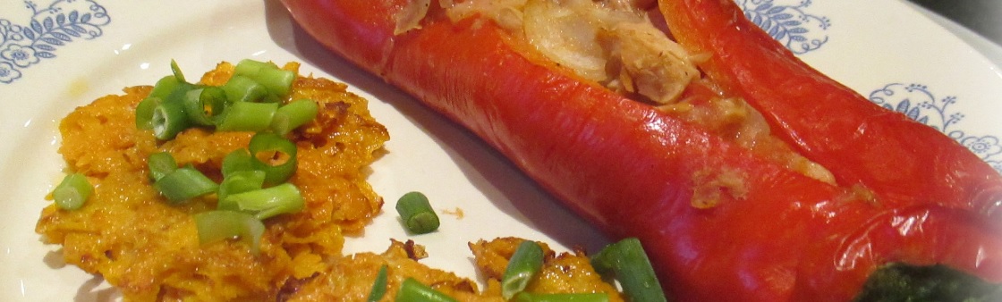 Gevulde zoete paprika met tonijn