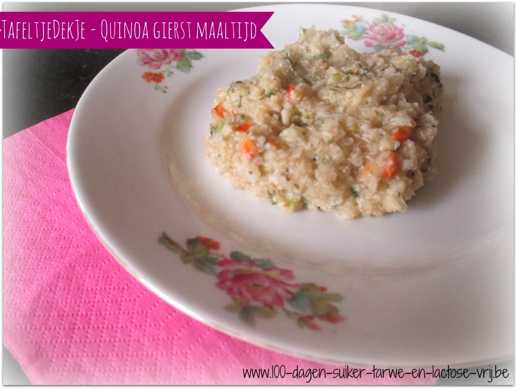 Glutenvrije quinoa - gierst maaltijd. Snelle maaltijd