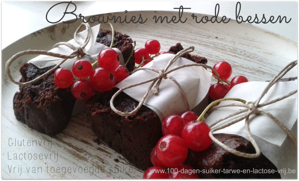 Gluten- en lactosevrije Brownies met rode bessen